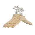 Deluxe style wooden baby hangers clothes without painting for display